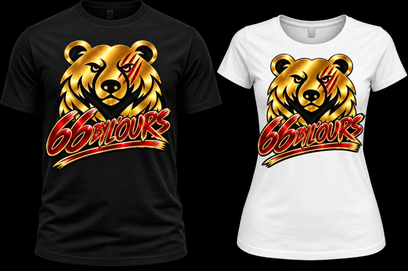 T-shirt logo ours 66BYLOURS décliné homme, marque des Pyrénées-Orientales